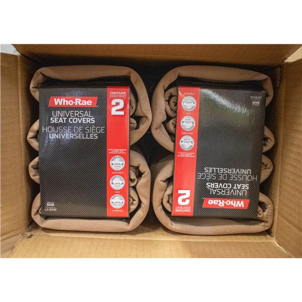 CASE WITH TWO 2 PC SETS LAWSON SEAT COVERS TAN