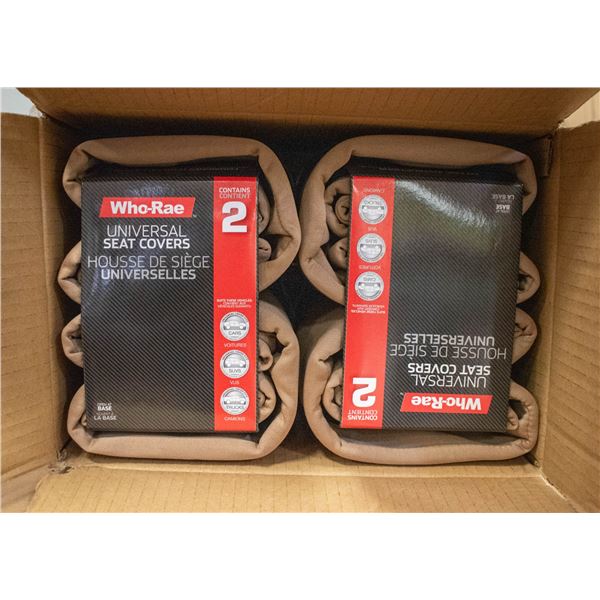 CASE WITH TWO 2 PC SETS LAWSON SEAT COVERS TAN