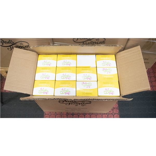 CASE WITH 24 BOXES OF 30 MINI TAMPONS REGULAR