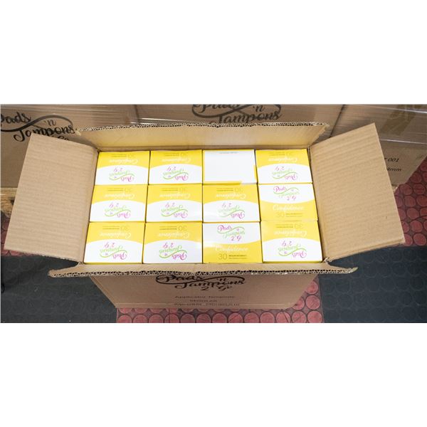 CASE WITH 24 BOXES OF 30 MINI TAMPONS REGULAR