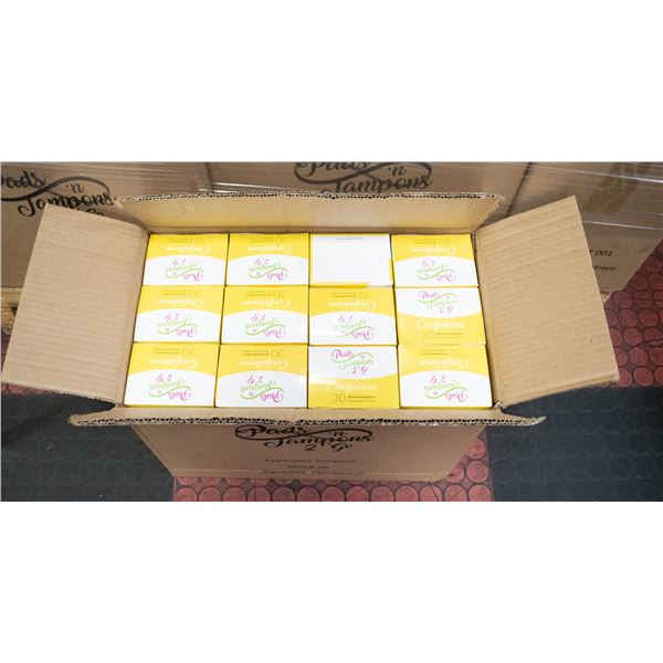 CASE WITH 24 BOXES OF 30 MINI TAMPONS REGULAR