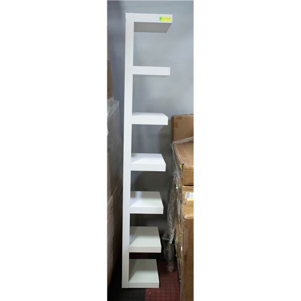 WHITE SHELF WITH WALL MOUNT BRACKETS ATTACHED