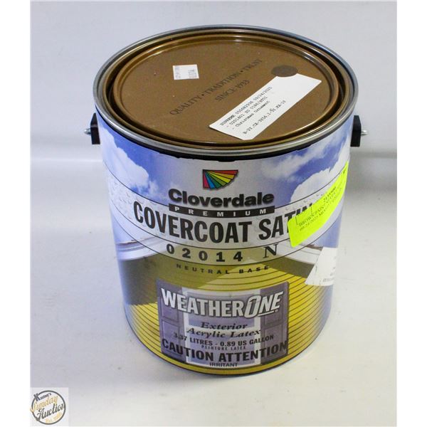 BROWN PAINT NEVER USED 09/24/2025 MIXED 1 GALLON
