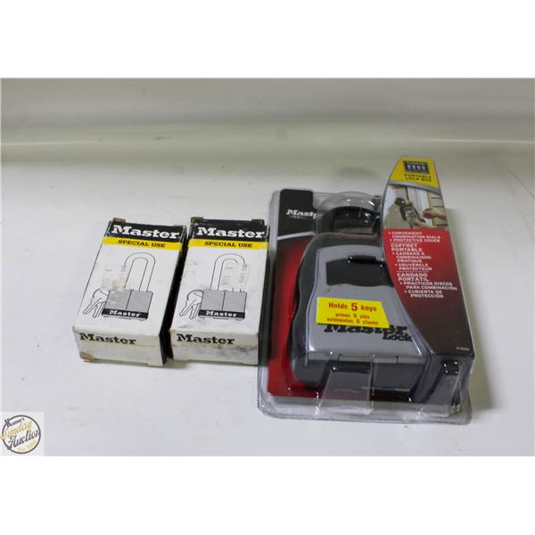 FLAT OF NEW MASTER LOCK SET WITH