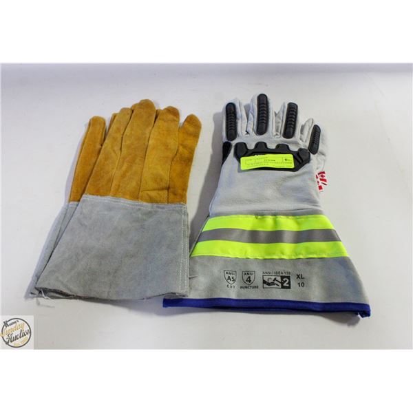 XL & LARGE INSULATED LEATHER GLOVES-ESTATE