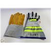 Image 1 : XL & LARGE INSULATED LEATHER GLOVES-ESTATE