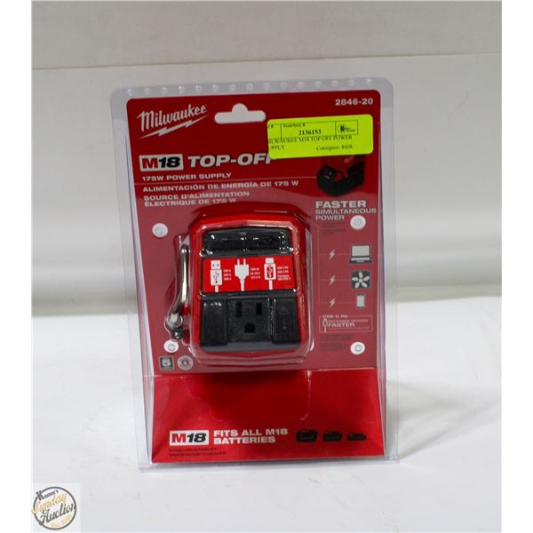 MILWAUKEE M18 TOP OFF POWER SUPPLY