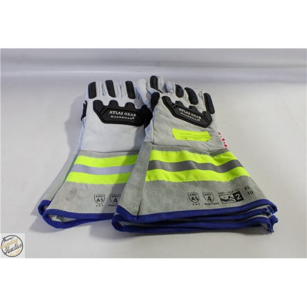 XL INSULATED LEATHER GLOVES TOGETHER-ESTATE