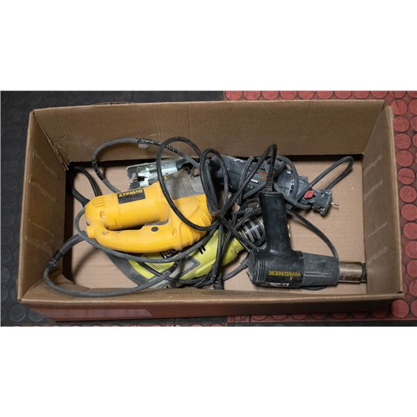 DEWALT JIGSAW, ROTO SAW AND RYOBI IMPACT DRILL