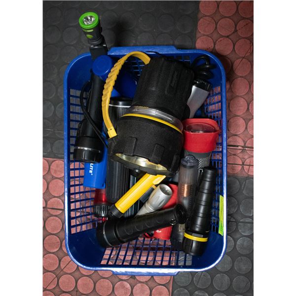 BIN OF FLASHLIGHTS (ALL WORK)