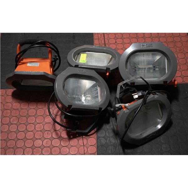 LOT OF 5 FLOOD LIGHTS