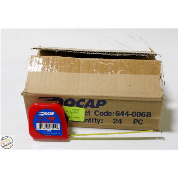 CASE OF 24 MAGNETIC MEASURING TAPES
