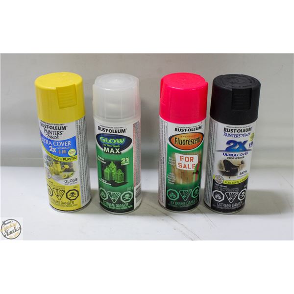 4PK RUSTOLEUM SPRAY PAINT