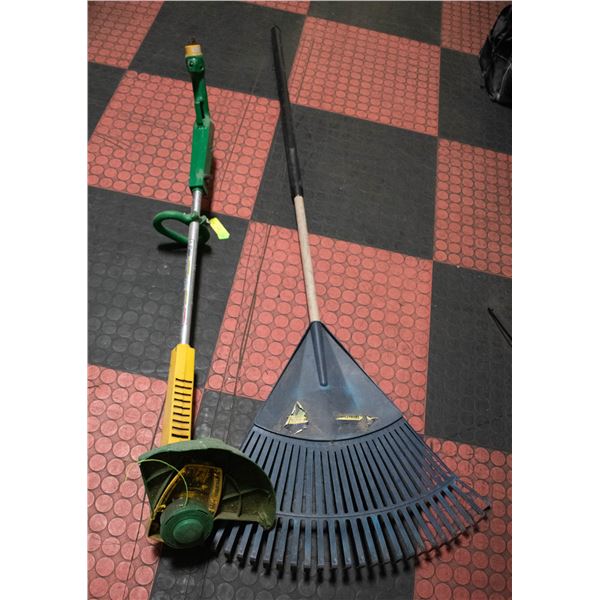 ELECTRIC WEED EATER + LEAF RAKE