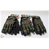 Image 1 : 3 CAMOFLAUGED IMPACT RESISTENT GLOVES SZ M
