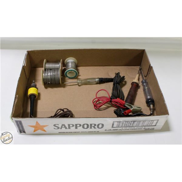 SOLDERING IRON, SOLDER, ELECTRICAL TESTERS