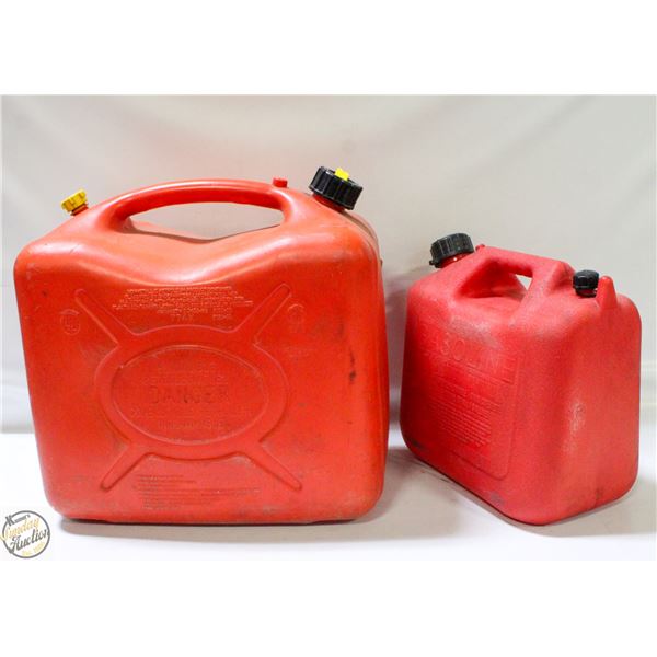 2 JERRY CANS 6 AND 2 GALS