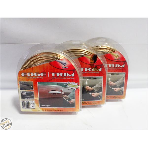 EDGE TRIM CHROME FLEXIBLE EDGE MOLDING 3 PACKS