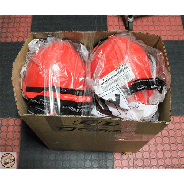 BOX OF NEW CSA APPROVED HARD HATS