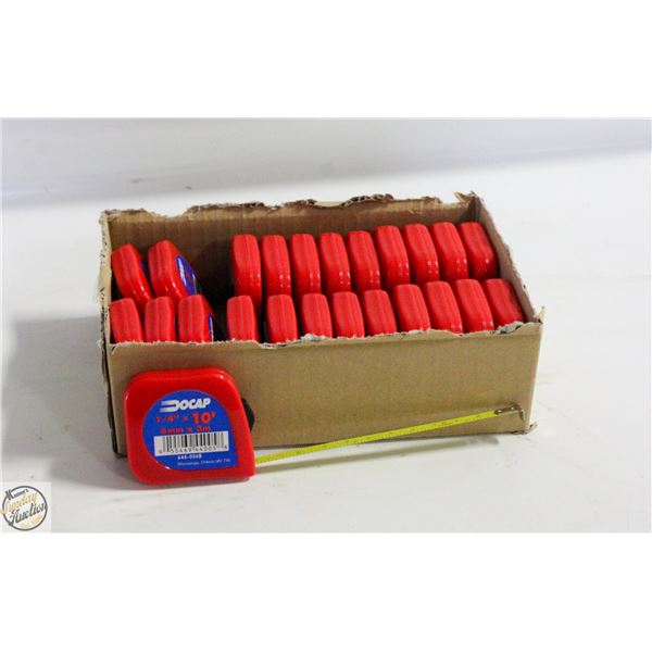 CASE OF 24 MAGNETIC MEASURING TAPES