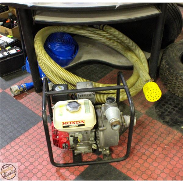 HONDA WB20X GAS POWERED WATER PUMP + TWO 50FT-