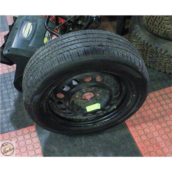 195/60R15 TIRE ON 15' BLACK STEEL RIM