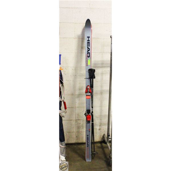 HEAD RACING DOWNHILL 190 CM W/BINDINGS & POLES