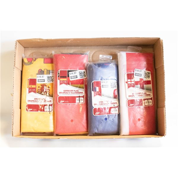 NEW 4 FLAGS - FRANCE, GERMANY, SPAIN & ENGLAND