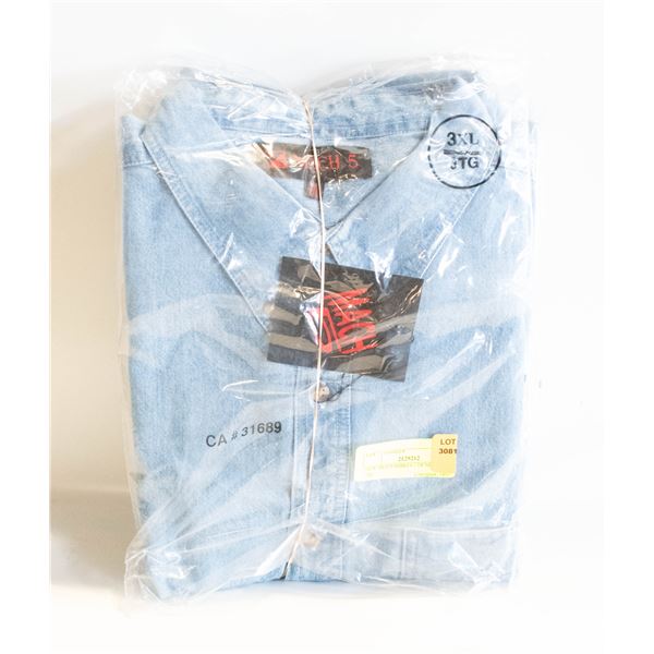 NEW MEN'S SHIRTS 2 DENIM SIZE 3XL