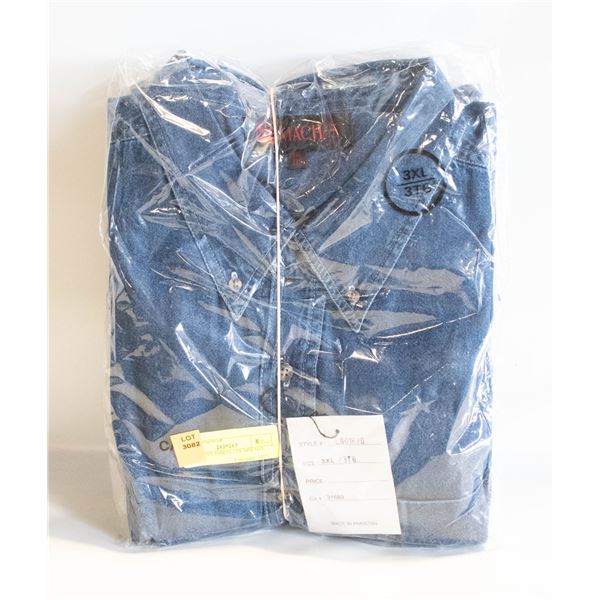 NEW MEN'S SHIRTS 2 DENIM SIZE 3XL