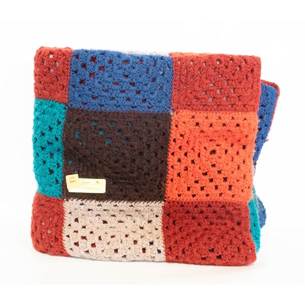 HAND-CROCHETED AUTUMN-COLORS SQUARES