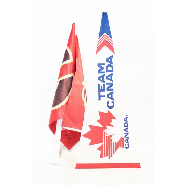 TEAM CANADA PENNANT , FLAMES WINDOW FLAG
