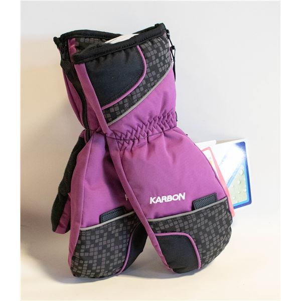 KARBON KIDS GLOVES PURPLE MEDIUM