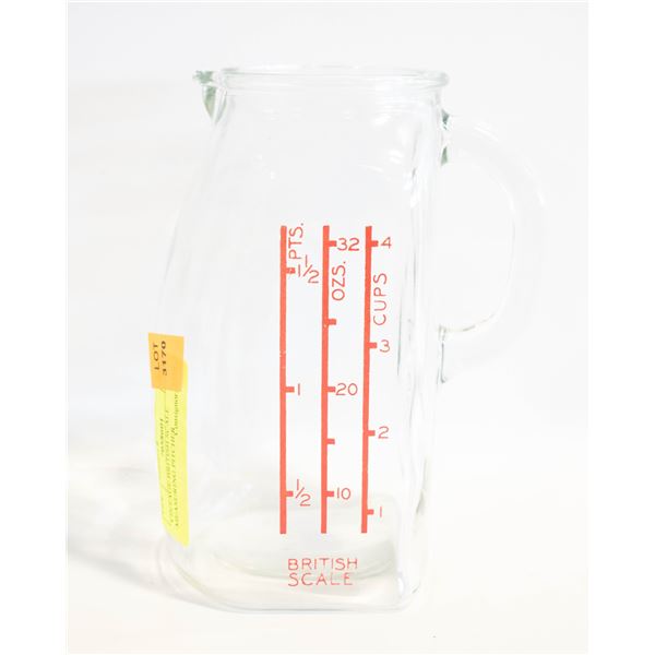 VINTAGE BRITISH SCALE MEASURING PITCHER