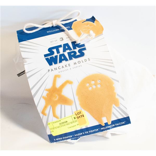 3 STAR WARS PANCAKE MOLDS - NEW