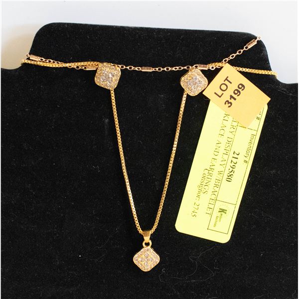 JEWELRY DISPLAY W/BRACELET NECKLACE AND EARRINGS