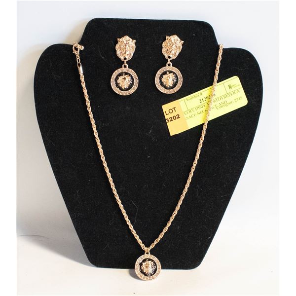 JEWELRY DISPLAY WITH REPLICA VERSACE NECKLACE AND