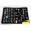 Image 1 : JEWELRY ORGANIZER TRAY W/ 60 RINGS & EARRINGS