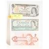 Image 1 : CANADA DOLLAR BILLS $1.00 1954+1973