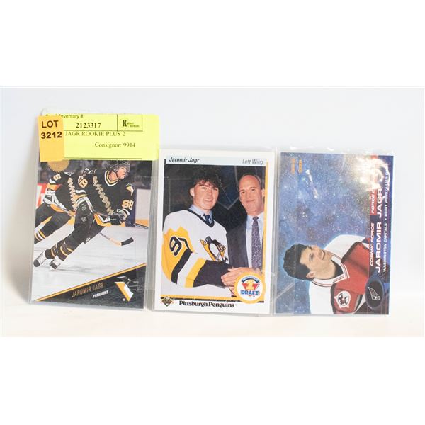 JAROMIR JAGR ROOKIE PLUS 2 CARDS