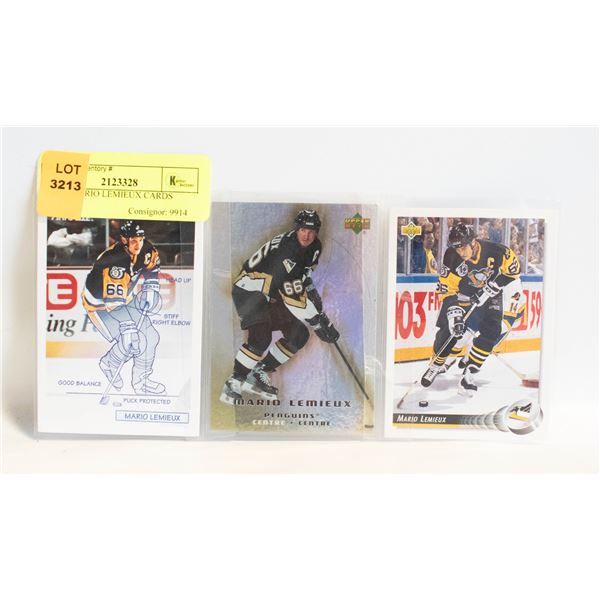 3 LOT MARIO LEMIEUX CARDS