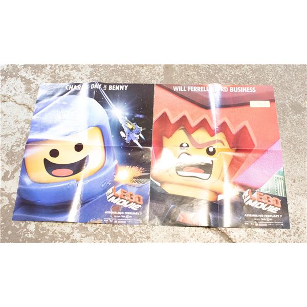 PAIR OF ORIGINAL THE LEGO MOVIE POSTERS