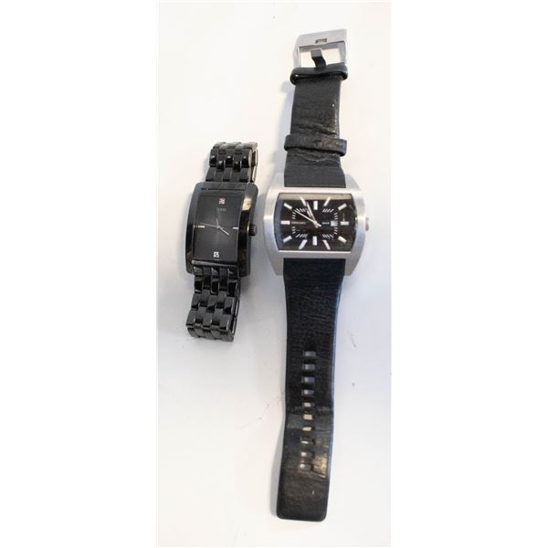 MENS GUESS AND DIESEL WATCHES USED