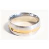 Image 1 : MENS SZ 10 BC STEEL RING/ GOLD PLATED CENTER