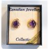 Image 1 : GOLD PLATED AMETHYST EARRINGS SET