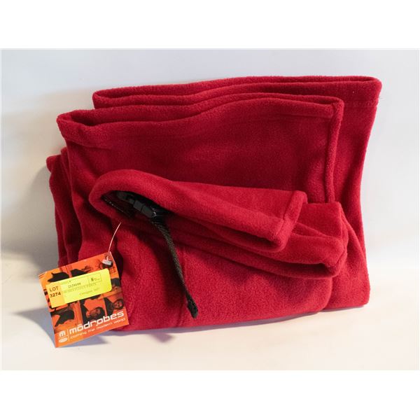 NEW MODROBES FLEECE PANTS RED SIZE L