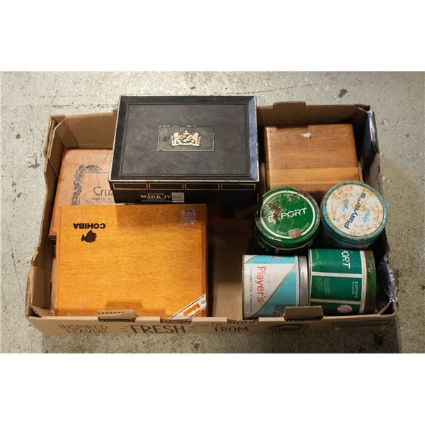 VINTAGE CIGAR BOXES & TOBACCO