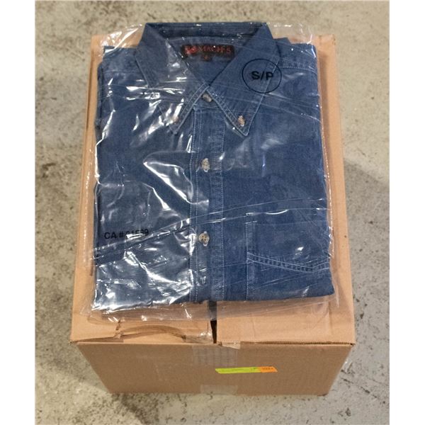 NEW MEN'S SHIRTS CASE OF 9 DENIM SIZE S