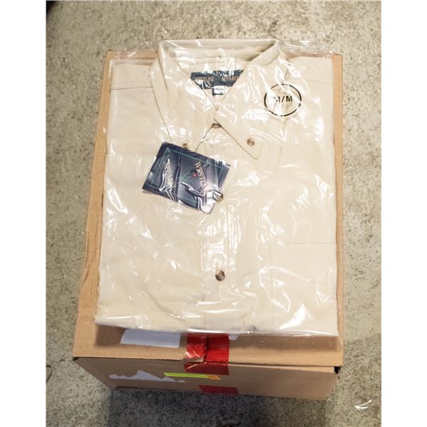 NEW MEN'S SHIRTS CASE OF 9 NATURAL SIZE M
