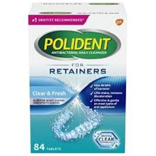 NEW 84 TABLETS POLIDENT DAILY CLEANSERS FOR RETAIN